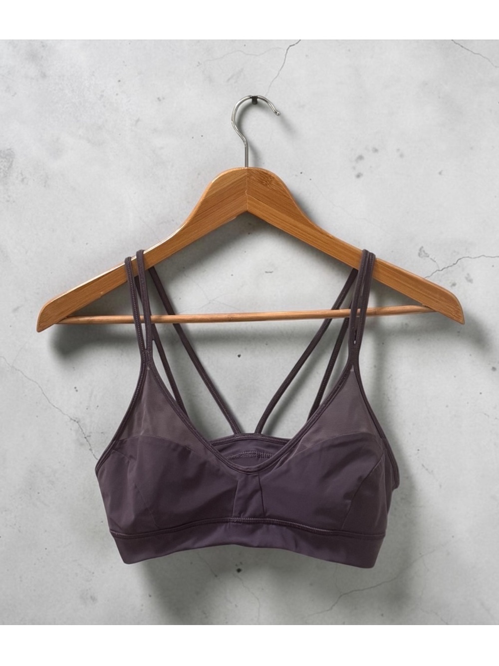 Lululemon Women's Strappy Bralette Sports Bra in Deep Plum! Size 10!